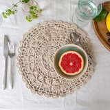 Rex London Pogrinjek iz mešanice bombaža ø 35 cm Crochet – | Shoptok.si