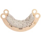 MeowBaby Bež/naravni borov les gugalnica 39x75x38 cm Montessori - Cene