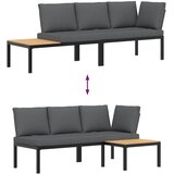  2-dijelni set vrtnih sofa s jastucima crni aluminijski | shoptok.hr
