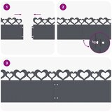  Rubnjaci za travnjak 10 kom. 103 x 0,05 x 22 cm Čelik Antracit | shoptok.hr