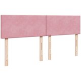  Krevet s oprugama i madracem ružičasti 200x200 cm baršunasti | shoptok.hr