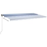 Samostojeća tenda na ručno uvlačenje 600 x 350 cm plavo-bijela | shoptok.hr