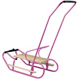 Metal Sled with Push Bar Backrest Strap Pink | shoptok.hr