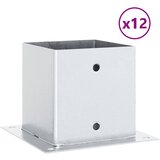  Postolja za stupove kvadratna 12 kom 141x141 mm pocinčani čelik | shoptok.hr