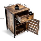 Pohištvo Nočna omarica, rustikalno rjava | Shoptok.si