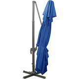 vidaXL konzolni suncobran s dvostrukim vrhom 400 x 300 cm azurni | shoptok.hr