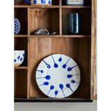Bloomingville Beli/modri desertni krožniki v kompletu 3 ks iz kamenine ø 22 cm Linora – | Shoptok.si
