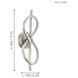 Eglo Novafeltria zidna/1, led, 10w, nikl-mat/bela | Eponuda.com