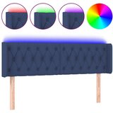  Posteljno vzglavje modro 163x16x78/88 cm blago, (20936296) | Shoptok.si