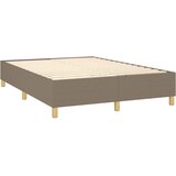 box spring s madracem LED smeđesivi 140x200 cm tkanina | shoptok.hr