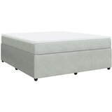 vidaXL Box spring postelja z vzmetnico svetlo siva 180x200 cm žamet, (21306226) Cene
