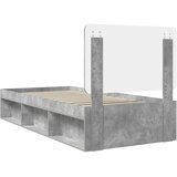  Krevetna konstrukcija s uzglavljem Betonska siva 100 x 200 cm | shoptok.hr