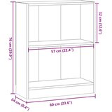  Regal za knjige boja hrasta 60 x 24 x 76 cm konstruirano drvo | shoptok.hr