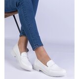 Gemre White patent leather women's low shoes Eledia | Shoptok.si