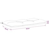  Jastučić za klupu VIANEN 100% poliester Antracit - Antracit 110 x 50 x 12 cm | shoptok.hr