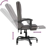  Masažni pisarniški stol sivo umetno usnje, (20669393) | Shoptok.si