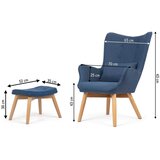 Sofotel Norse stolica s naslonom i osloncem za noge, tamno plava | shoptok.hr