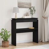 vidaXL Konzolni stol Crni hrast Drvo 80 x 30 x 80 cm Cijene