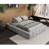 Maison de Rêve Svijetlo sivi tapecirani bračni krevet s prostorom za odlaganje s podnicom 200x200 cm Aruba L – | shoptok.hr