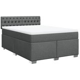 Maison Chic Box spring postelja - Vzmetna postelja z vzmetnico temno siva 140x200 cm blago SL24285, (21890493) | Shoptok.si