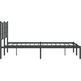  Metalni okvir za krevet s uzglavljem crni 120x190 cm | shoptok.hr
