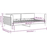  Raztegljiva postelja temno siva 100x200 cm žamet, (21292952) | Shoptok.si