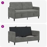 SOFA s pohranom Tamnosiva 152 x 78 x 87 cm Poliester | Shoptok.si