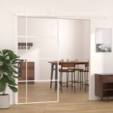  Klizna vrata od stakla ESG i aluminija 102,5 x 205 cm bijela | shoptok.hr