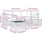  Set vanjskih sofa 5 pcs Bijela i antracit 59 x 59 x 37 cm | shoptok.hr