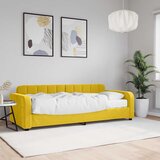  Dnevni krevet s madracem žuti 80 x 200 cm baršunasti Cijene