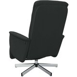  Naslonjač od tkanine s osloncem za noge crni | shoptok.hr