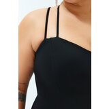 Trendyol Curve Black Heart Collar Strap Knitted Dress | Shoptok.si