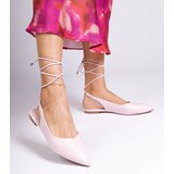 Gemre Pink flat eco-leather pumps Terry | ePonuda.com