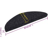  Prostirke za stepenice, samoljepljive, 15 kom, 56x17x3 cm, crne, poluokrugle | shoptok.hr