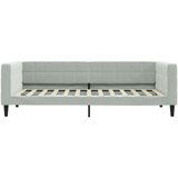 vidaXL Raztegljiva postelja svetlo siva 100x200 cm žamet | Shoptok.si