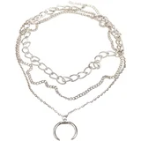 Urban Classics Accessoires Silver necklace for layering open rings