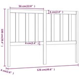  Uzglavlje za krevet boja meda 126 x 4 x 100 cm masivna borovina | shoptok.hr