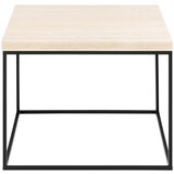 Actona Bež mizica z mizno ploščo v marmornem dekorju 60x60 cm Barossa – | Shoptok.si