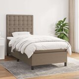  Box spring postelja z vzmetnico taupe 90x190 cm blago | Shoptok.si