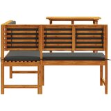  Set za objedovanje u vrtu s jastučićima 2 dijela od čvrstog drva akacije | shoptok.hr