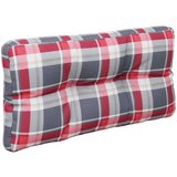  Jastuk za palete crveni karirani 80 x 40 x 12 cm od tkanine | shoptok.hr