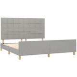  Okvir za krevet bez madraca svjetlosivi 160 x 200 cm od tkanine | Eponuda.ba