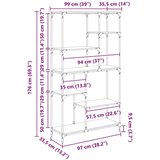  Knjižna polica Umetni hrast 99 x 35,5 x 176 cm Konstruiran les, (5000201004) | Shoptok.si