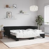  Dnevni krevet na razvlačenje crni 90 x 190 cm baršunasti | shoptok.hr