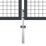  Vrtna vrata od mrežastog čelika 400x125 cm siva | shoptok.hr