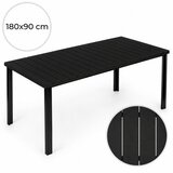 Multi Garden veliki vrtni stol za 8 osoba 180×90 cm za terasu i vrt – crni Cijene