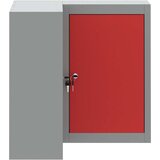vidaXL Omara za orodje Siva, Rdeča Jeklo 55 x 55 x 55 cm | Shoptok.si