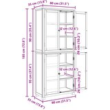  Set namje&amp;scaron;taja za pohranu 2 kom. Prirodna 80 x 35 x 185 cm Slike