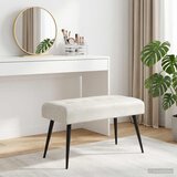  Klupa s gumbastim tkanjem Krem 80 x 40 x 46 cm Baršun | Eponuda.com