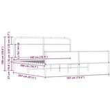 vidaXL Kovinski posteljni okvir brez vzmetnice sonoma hrast 180x200 cm | Shoptok.si